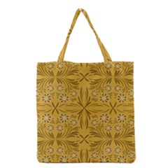 Folk Flowers Print Floral Pattern Ethnic Art Grocery Tote Bag by Eskimos