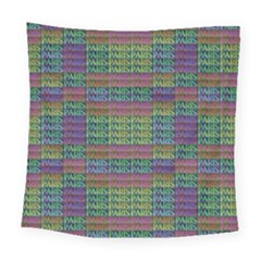 Paris Words Motif Colorful Pattern Square Tapestry (large) by dflcprintsclothing