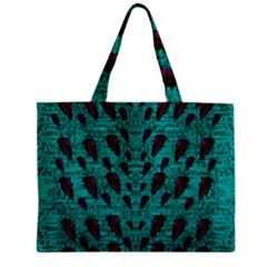 Leaves On Adorable Peaceful Captivating Shimmering Colors Zipper Mini Tote Bag by pepitasart