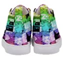 Rainbow Checker Skull Splatter Kids  Mid-Top Canvas Sneakers View4