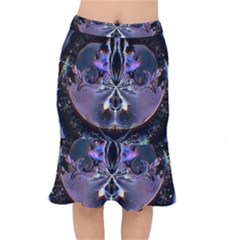 The High Priestess Card Short Mermaid Skirt by MRNStudios