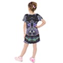 The High Priestess Card Kids  Short Sleeve Velvet Dress View2