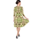 Abstract pattern geometric backgrounds  Quarter Sleeve Waist Band Dress View2