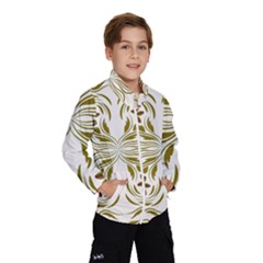 Folk Flowers Print Floral Pattern Ethnic Art Kids  Windbreaker by Eskimos