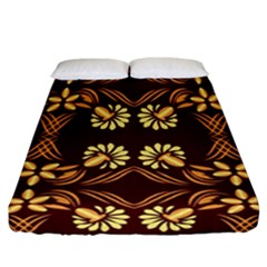 Folk Flowers Print Floral Pattern Ethnic Art Fitted Sheet (california King Size) by Eskimos