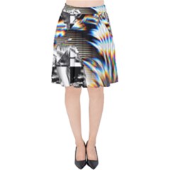 Rainbow Assault Velvet High Waist Skirt by MRNStudios