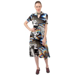 Rainbow Assault Keyhole Neckline Chiffon Dress by MRNStudios