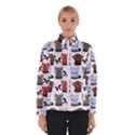 Seamless Pattern With Cute Little Kittens Various Color Women s Bomber Jacket View1