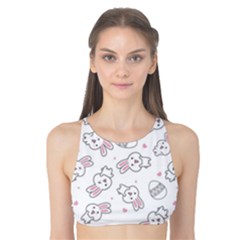 Cute Pattern With Easter Bunny Egg Tank Bikini Top by Jancukart
