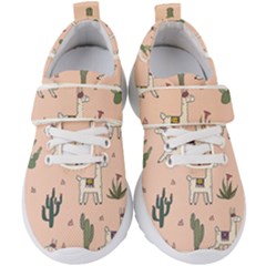 Llamas+pattern Kids  Velcro Strap Shoes by Jancukart