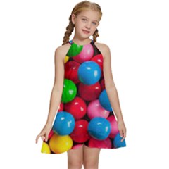 Bubble Gum Kids  Halter Collar Waist Tie Chiffon Dress by artworkshop