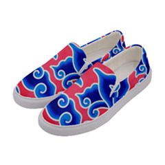 Batik Megamendung Women s Canvas Slip Ons by artworkshop