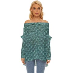 Bubble Wrap Off Shoulder Chiffon Pocket Shirt by artworkshop