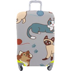 Cats Pattern Luggage Cover (large) by Jancukart