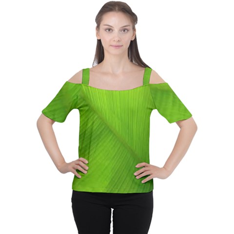 Banana Leaf Cutout Shoulder Tee by artworkshop