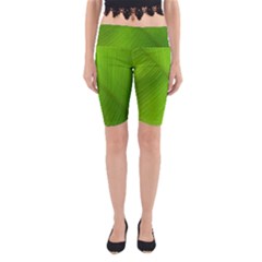 Banana Leaf Yoga Cropped Leggings by artworkshop