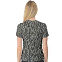 Creepy Head Motif Pattern V-Neck Sport Mesh Tee View2