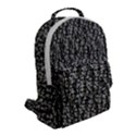 Creepy Head Motif Pattern Flap Pocket Backpack (Small) View2