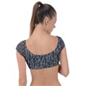 Creepy Head Motif Pattern Cap Sleeve Ring Bikini Top View2