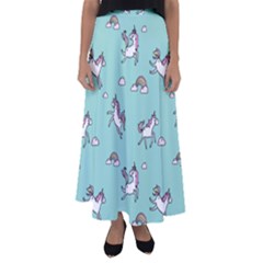 Unicorn Patterns Flared Maxi Skirt by Jancukart