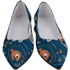 Seamless-pattern-vector-submarine-with-sea-animals-cartoon Women s Block Heels  by Jancukart