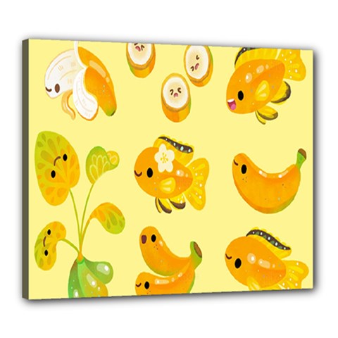 Banana Cichlid Canvas 24  X 20  (stretched) by artworkshop