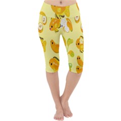 Banana Cichlid Lightweight Velour Cropped Yoga Leggings by artworkshop