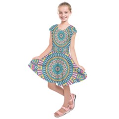 Mandala 01 Kids  Short Sleeve Dress by zappwaits