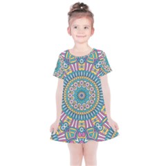 Mandala 01 Kids  Simple Cotton Dress by zappwaits