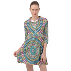 Mandala 01 Mini Skater Shirt Dress by zappwaits