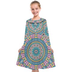 Mandala 01 Kids  Midi Sailor Dress by zappwaits