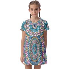 Mandala 01 Kids  Asymmetric Collar Dress by zappwaits