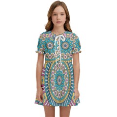 Mandala 01 Kids  Sweet Collar Dress by zappwaits