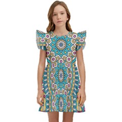 Mandala 01 Kids  Winged Sleeve Dress by zappwaits