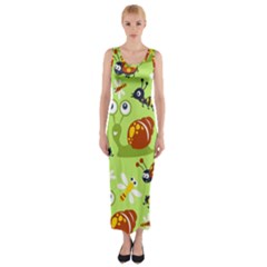 Little-animals-cartoon Fitted Maxi Dress by Jancukart