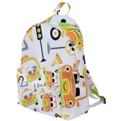 Seamless-pattern-vector-illustration-vehicles-cartoon The Plain Backpack by Jancukart