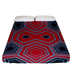 Abstract Pattern Geometric Backgrounds  Fitted Sheet (california King Size) by Eskimos