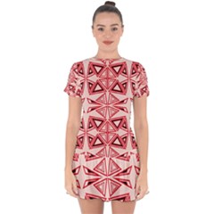 Abstract Pattern Geometric Backgrounds  Drop Hem Mini Chiffon Dress by Eskimos