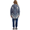 Abstract pattern geometric backgrounds  Kid s Hooded Longline Puffer Jacket View4