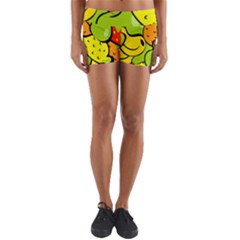 Fruit Food Wallpaper Yoga Shorts by Dutashop