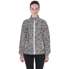 Intricate Ornate Pattern Women s High Neck Windbreaker by dflcprintsclothing