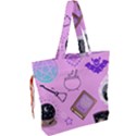Pastel Goth Witch Pink Drawstring Tote Bag View2