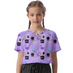 Pale Purple Goth Kids  Basic Tee by NerdySparkleGoth