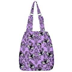 Purple Bats Center Zip Backpack by NerdySparkleGoth