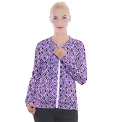 Purple Bats Casual Zip Up Jacket by NerdySparkleGoth