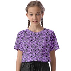 Purple Bats Kids  Basic Tee by NerdySparkleGoth