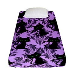 Purple Cats Fitted Sheet (single Size) by NerdySparkleGoth