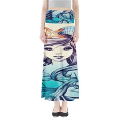 Beautifull Ariel Little Mermaid  Painting Full Length Maxi Skirt by artworkshop