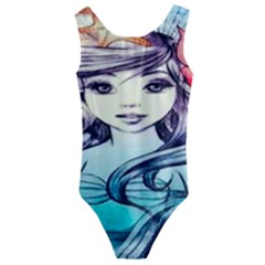 Beautifull Ariel Little Mermaid  Painting Kids  Cut-out Back One Piece Swimsuit by artworkshop