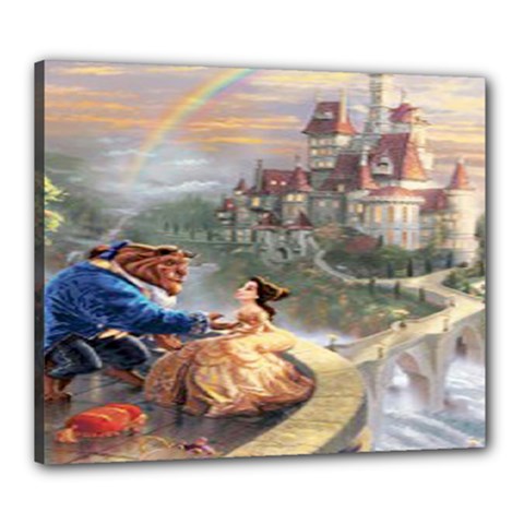 Beauty And The Beast Castle Canvas 24  X 20  (stretched) by artworkshop